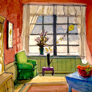 Black Cat imagining flight