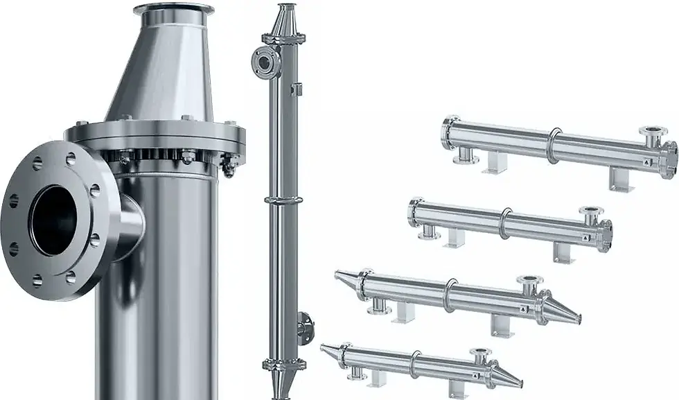 Trocador de calor casco e tubo sanitário