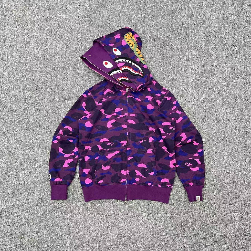 Bape Purple Camo Zip Up