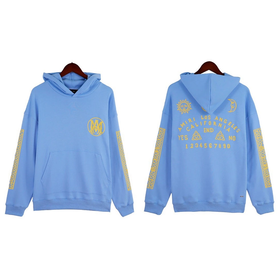 Amiri Sky Blue Hoodie