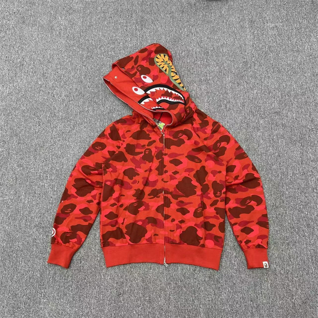 Bape Red Camo Zip Up