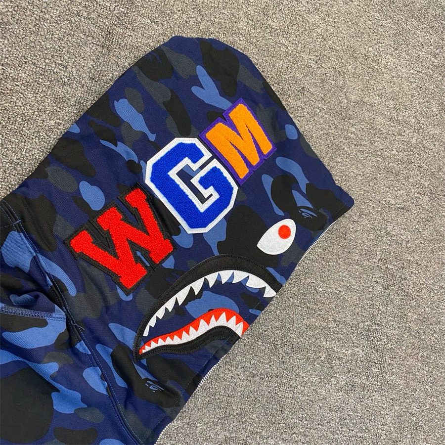 Thumbnail: Bape Blue Camo Zip Up