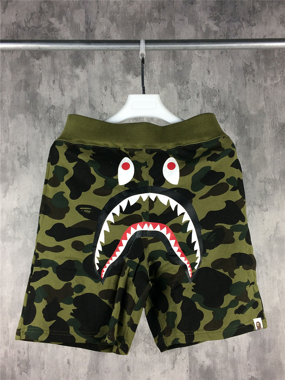 Bape Dark Green Camo Shorts