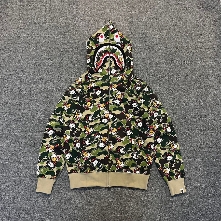 Bape Green Camo Zip Up
