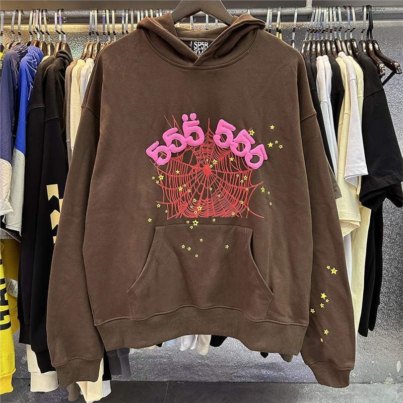 Sp5der Brown Hoodie