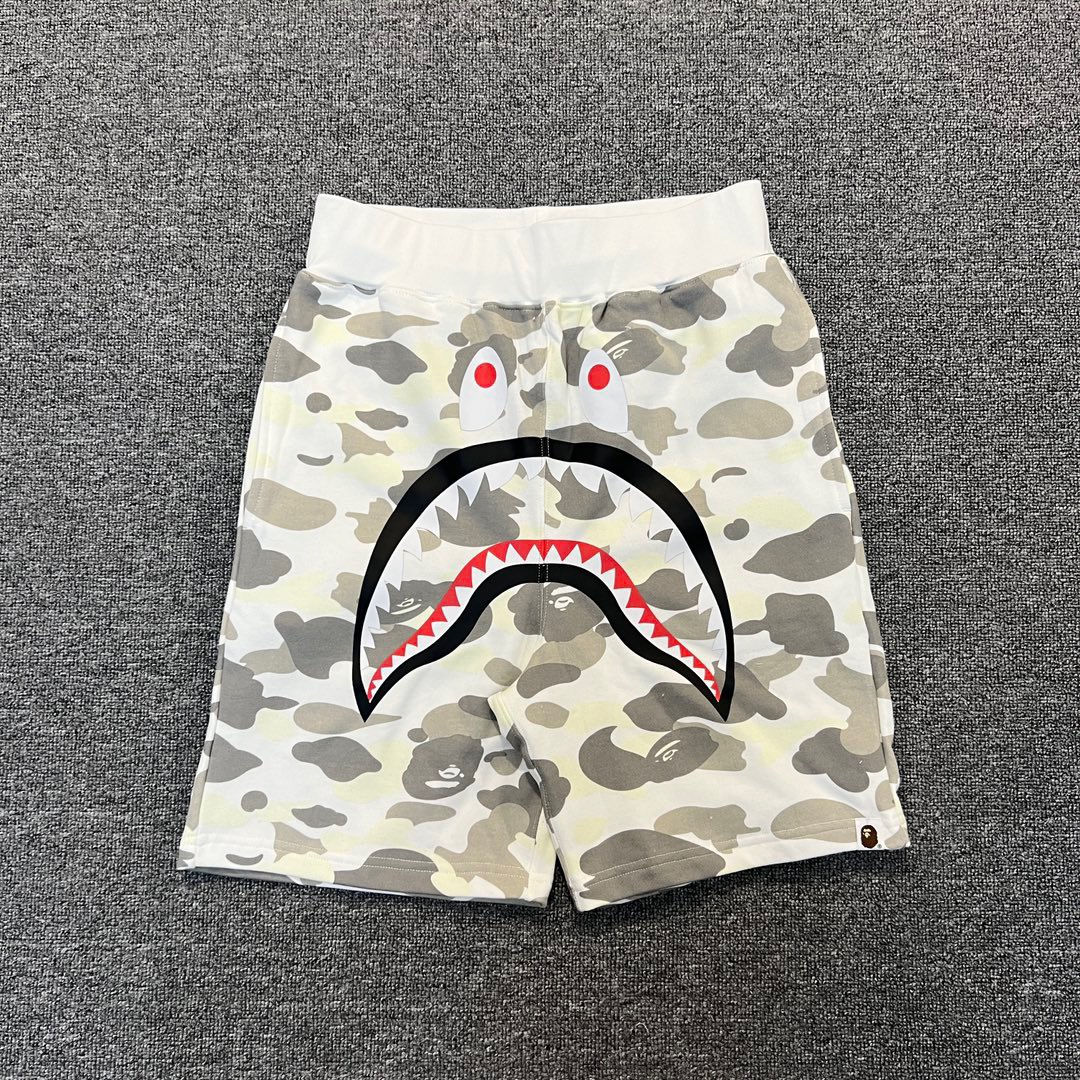 Bape White Camo Shorts