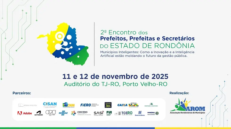 AROM promove evento com especialistas de níveis nacional e internacional em inovação e inteligência artificial na gestão pública