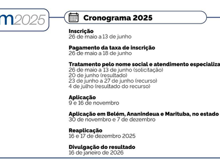 Enem 2025: Rondônia já registrou 53 mil inscritos