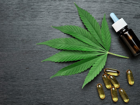 Ilustração para remédios de canabidiol. 