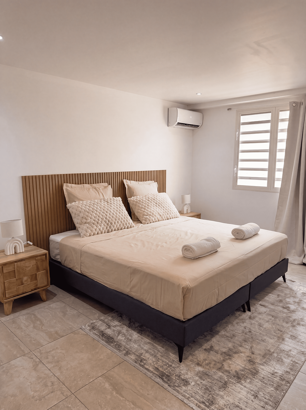 Chambre d'appartement confortable en Martinique
