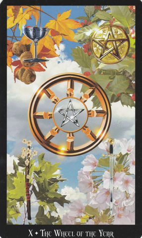 Carta La Rueda del Año del Witches Tarot de Ellen Dugan Blog JoyMystic 