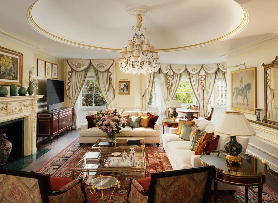 Lounge inside The Ritz London's Prince of Wales Suite