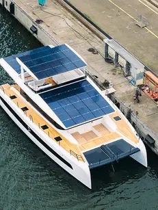 Is This The Future Of Luxury Yachting? Pioneer Launches Its First Solar-Electric Catamaran