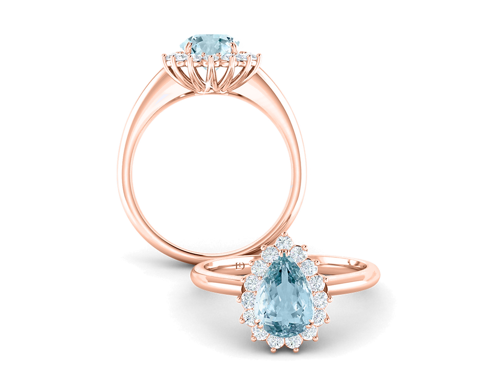 Thumbnail: KOLOR™ Halo Aquamarine (1.80ctw)