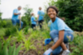 Volunteers working for the environment