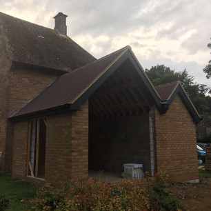 Hellidon property extension in progress.
