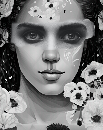 Romantic female portraits. Digital Art inspired by Flora_