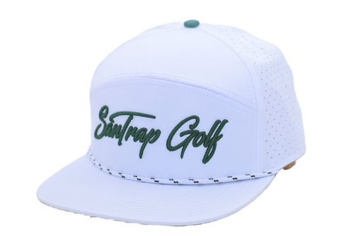 The OG Script Snapback Hat - White | SanTrap Golf