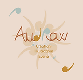 logo audraw design - design bucolique et enfantin