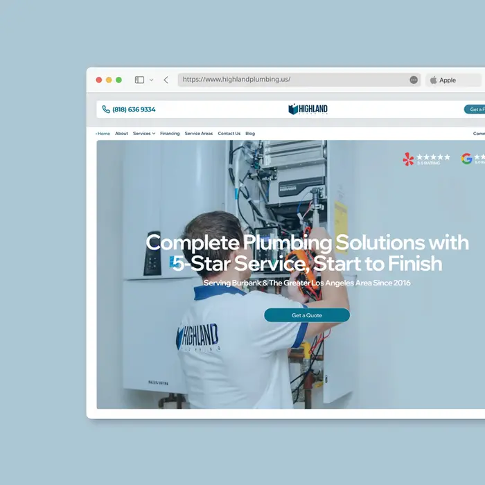Web Design and Development Company for Contractor Businesses in Los Angeles