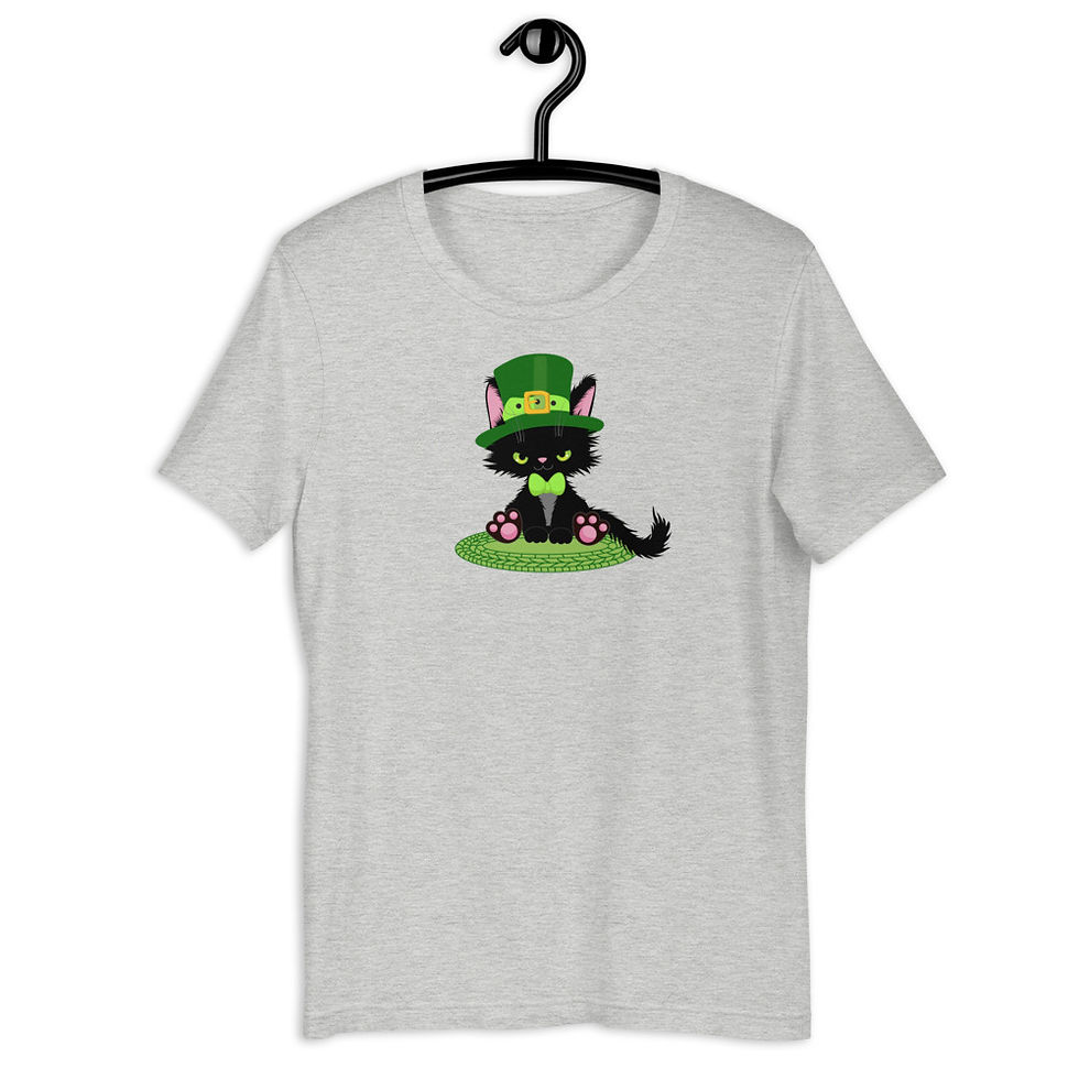 Thumbnail: St. Patrick's Day Kitten Short-Sleeve T-Shirt