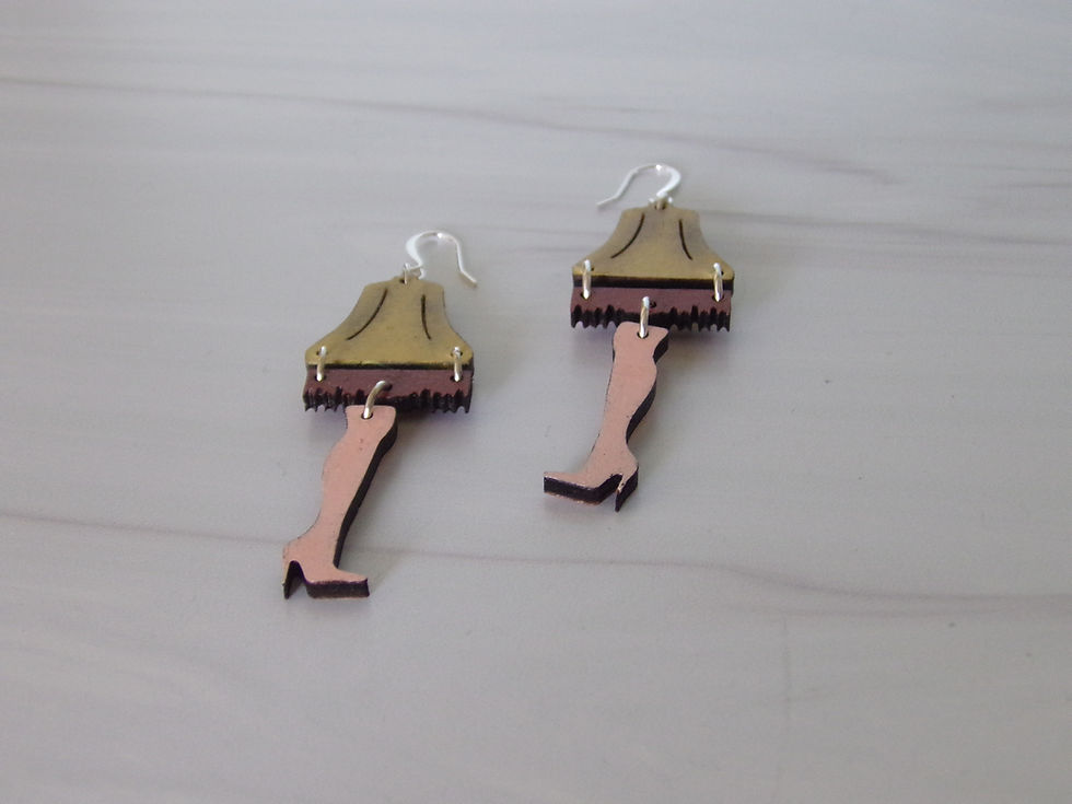 Thumbnail: A Christmas Story Leg Lamp Earrings