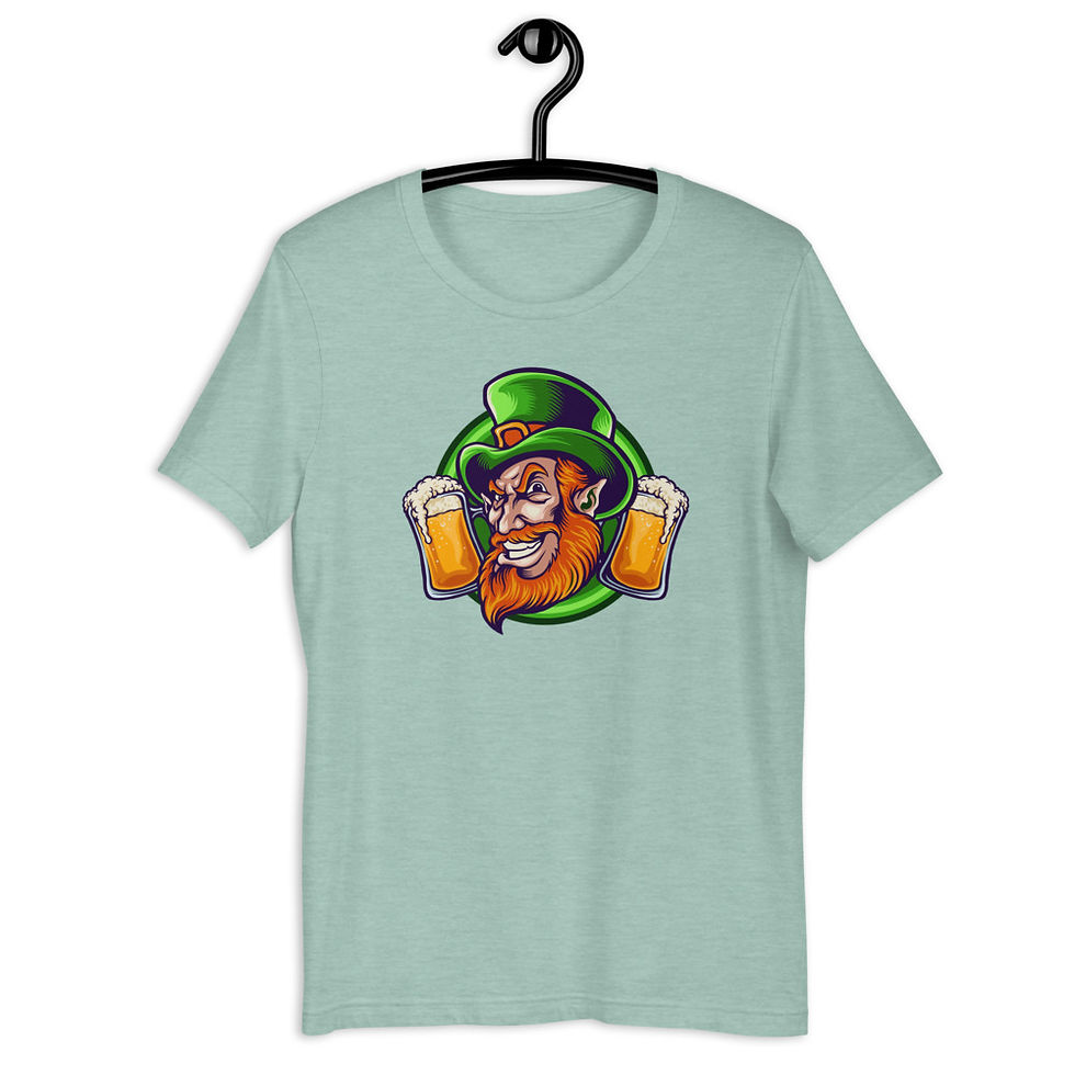 Thumbnail: St. Patrick's Day Angry Leprechaun Short-Sleeve T-Shirt
