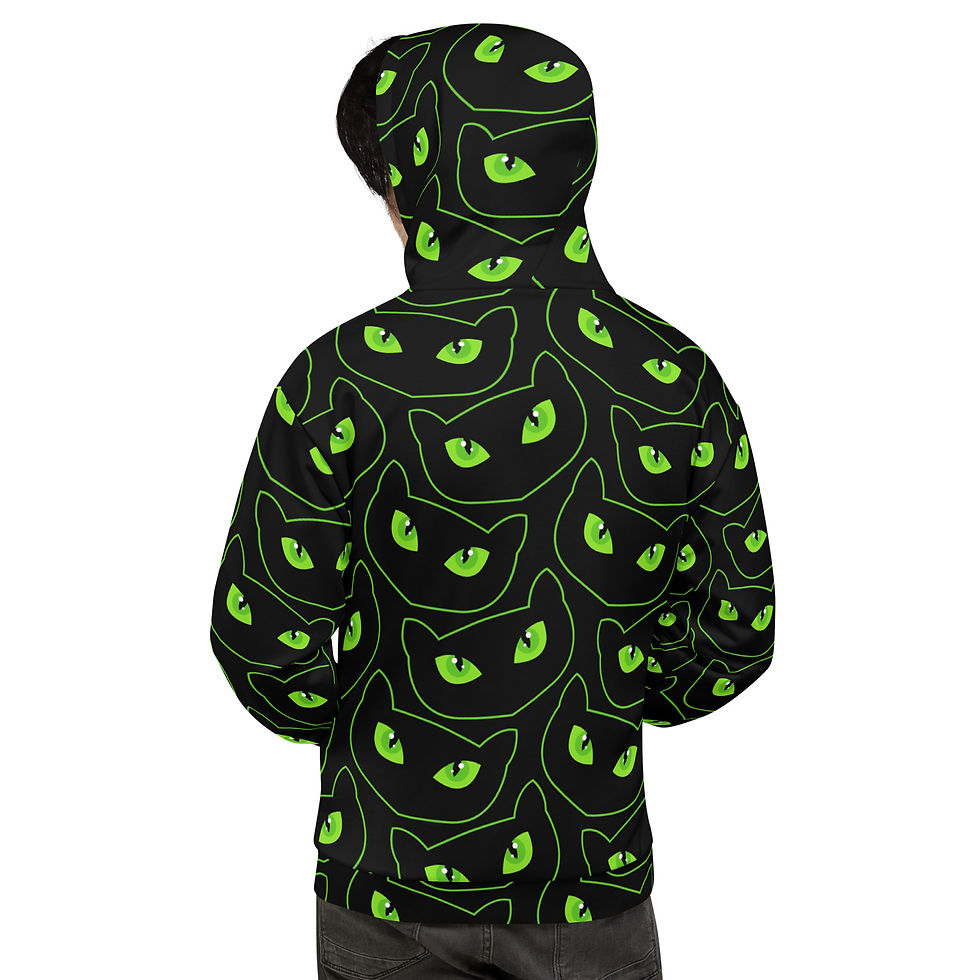 Thumbnail: Spooky Cat Eyes Halloween Unisex Hoodie