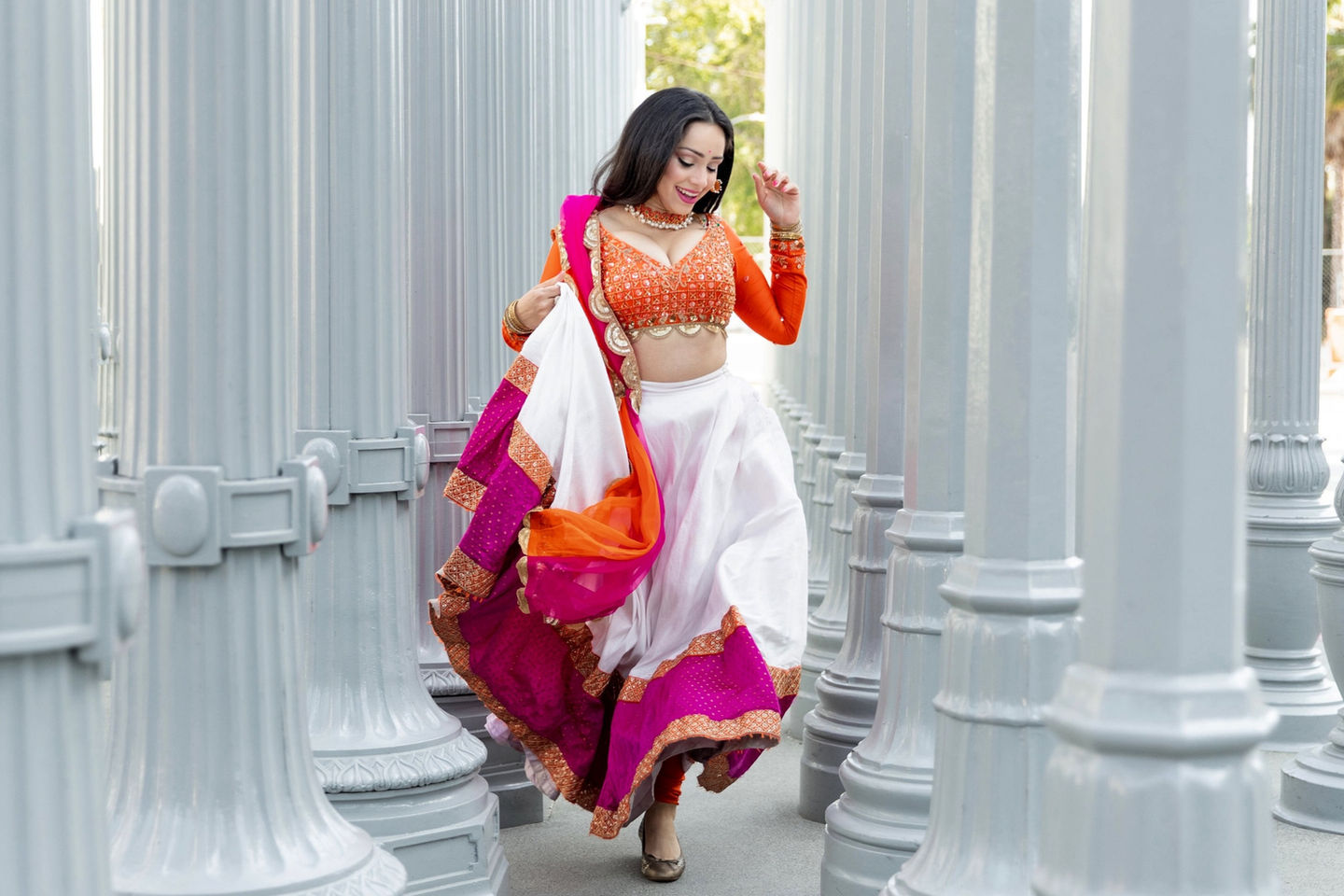 Svetlana Tulasi full body shot Los Angeles Kathak Bollywood dancer choreographer teacher