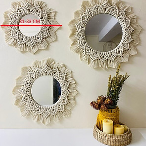 macrame mirror wall hanigng
