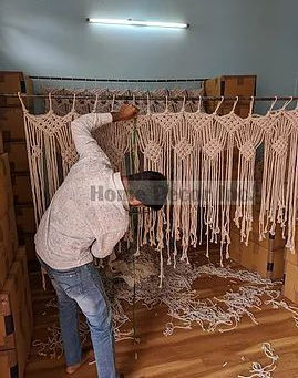 Macrame is an art  of making  product from hand.These product as manufactured   by the indian art 