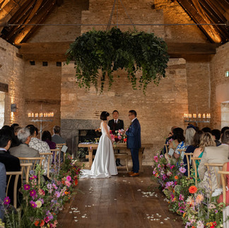 Couple getting married at Ivy Lodge
