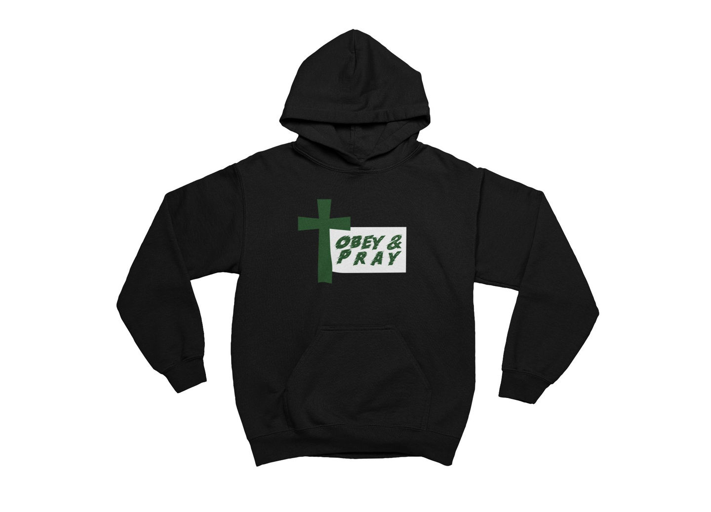 Obey and Pray, black Hoodie