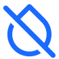 Symbol von einem blauen durchgestrichenen Tropfen für umweltfreundliche Reinigung