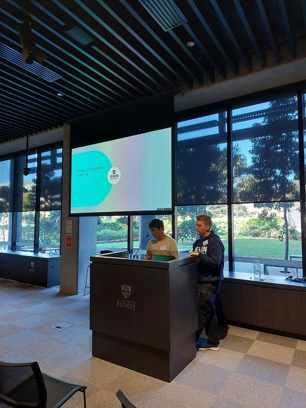 Rohan and I presenting in Sydney.