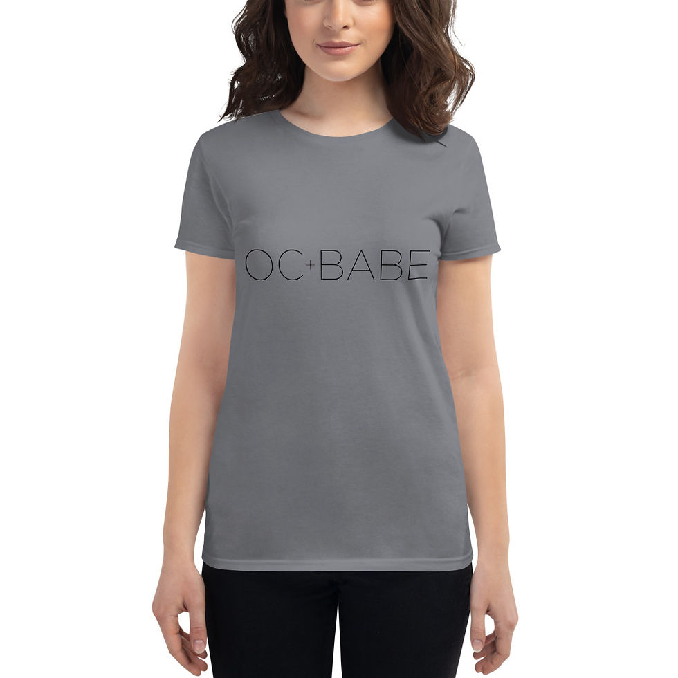 Thumbnail: Women's Short Sleeve T-Shirt With Black Logo