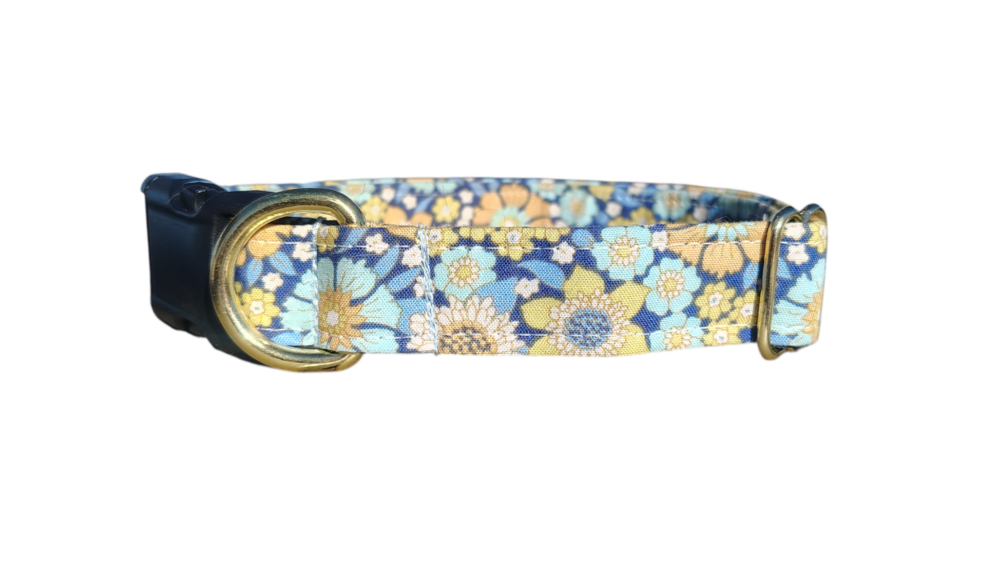 Blue Spring Floral Dog Collar