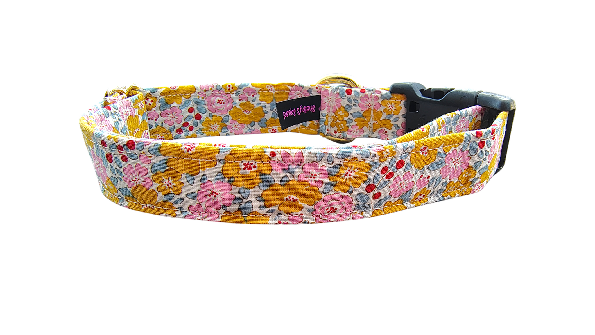 Yellow Spring Floral Dog Collar