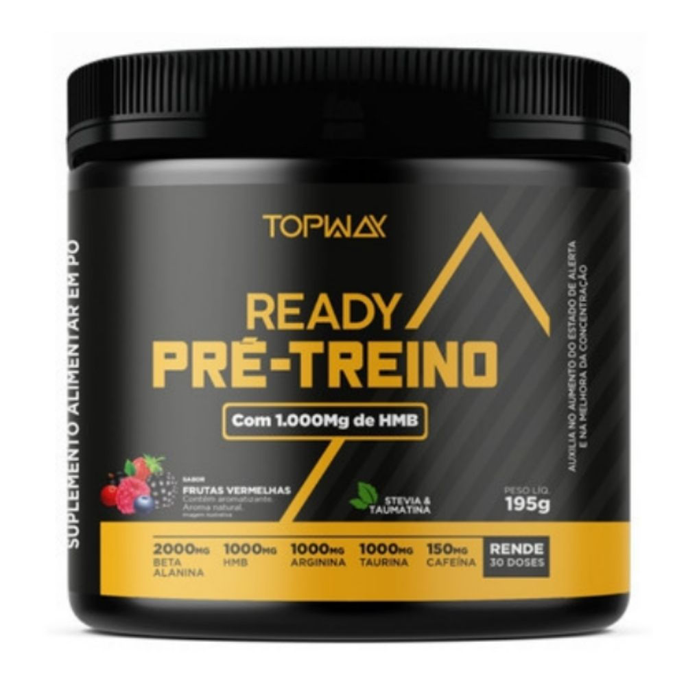 Ready Pré-Treino Frutas Vermelhas 195g - TOPWAY