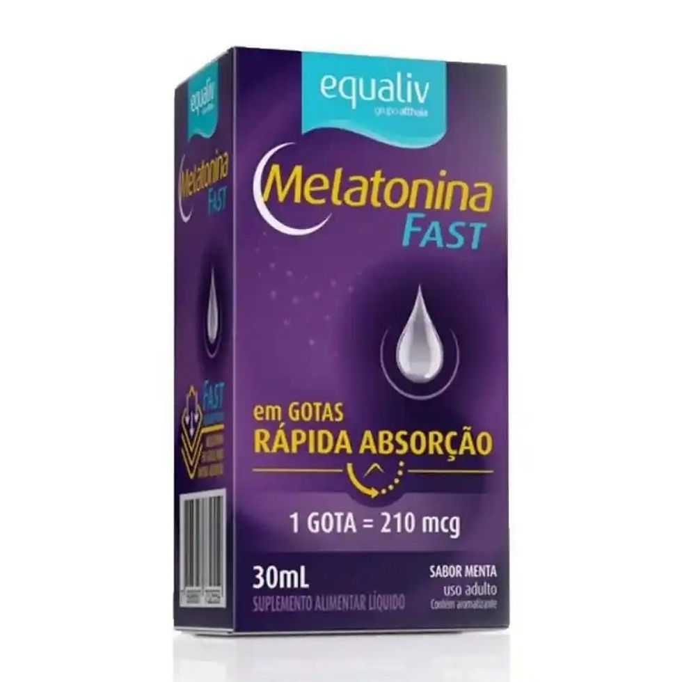 Melatonina Fast Em Gotas Menta 30ml - Equaliv