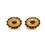 Thumbnail: 18 Karat Gold Bohemian Garnet Stud Earrings