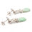 Thumbnail: 14 Karat White Gold Diamond Jade Earrings