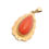 Thumbnail: Vintage 14 Karat Gold Coral Cabochon Pendant
