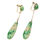 Thumbnail: Carved Green Jade Dangle Earrings
