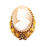 Thumbnail: Shell Cameo 14 Karat Gold Brooch Pendant