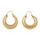 Thumbnail: Antique Gold Double Hoop Earrings