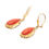 Thumbnail: Art Deco Red Coral 14 Karat Gold Earrings