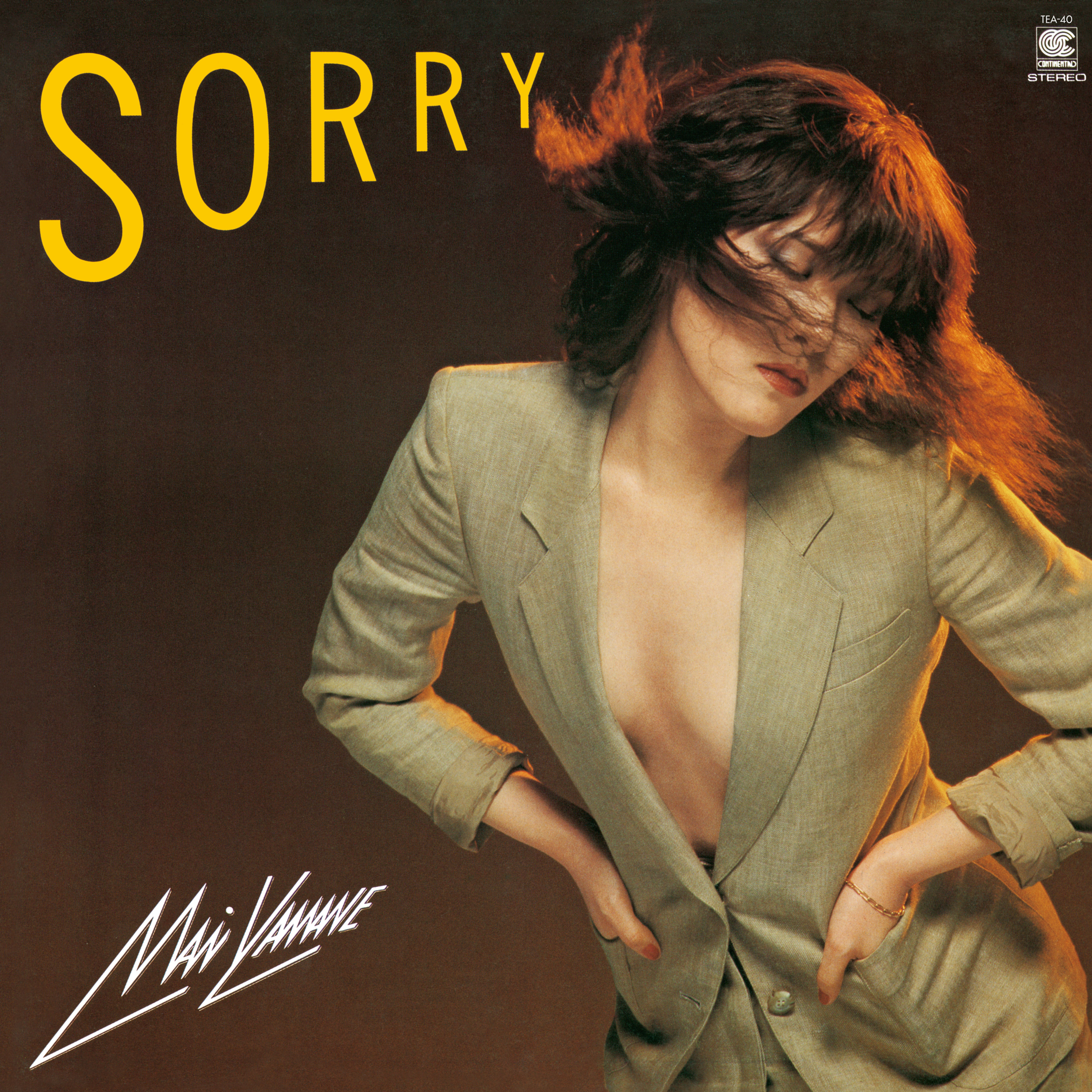 Copertina ufficiale della ristampa limitata in vinile Clear Blue dell'album Sorry di Mai Yamane su Vlimited Store