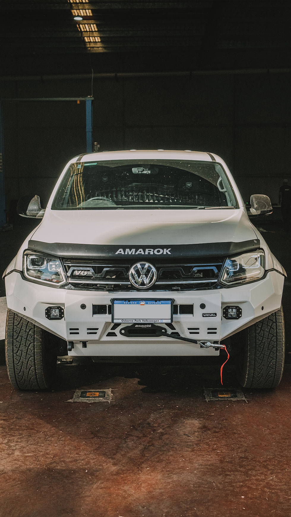 Rival Amarok Bumper Bar Colour Coded White
