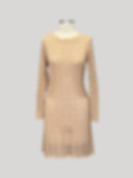 Vestido Tricot Dourado Estilo Missoni Le Lis Blanc